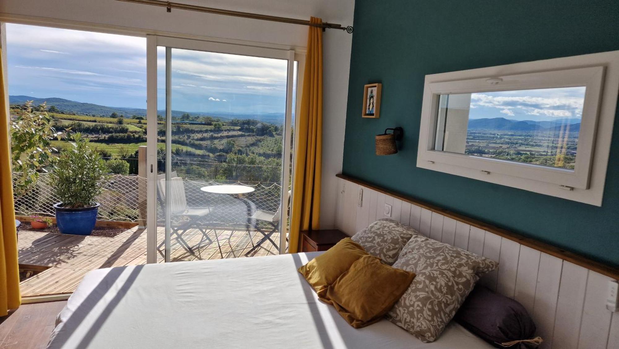 Reve D'Escapade Chambre Avec Vue Sublime Sur Les Cevennes Ardechoises Barjac  Exteriör bild