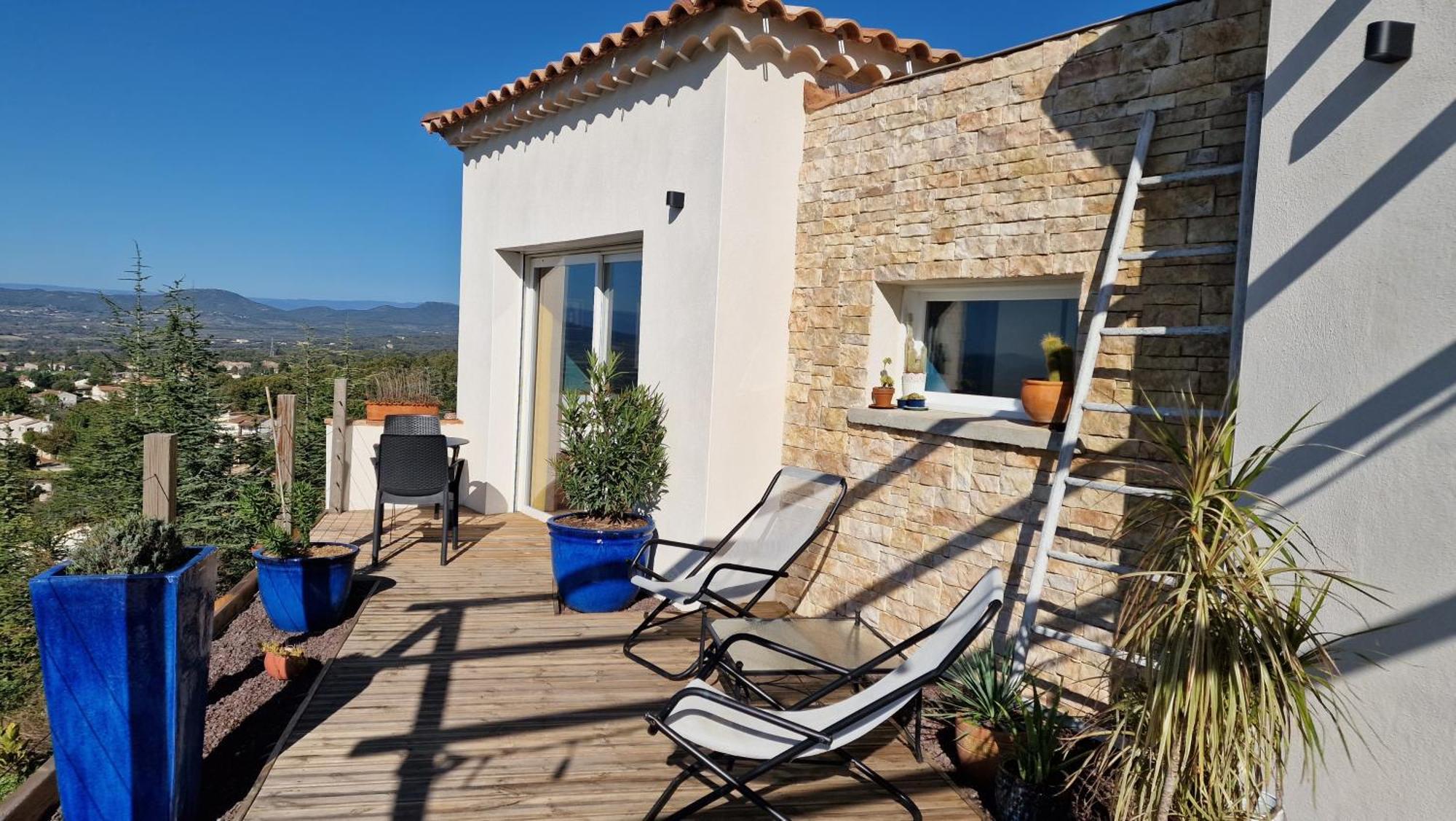 Reve D'Escapade Chambre Avec Vue Sublime Sur Les Cevennes Ardechoises Barjac  Exteriör bild